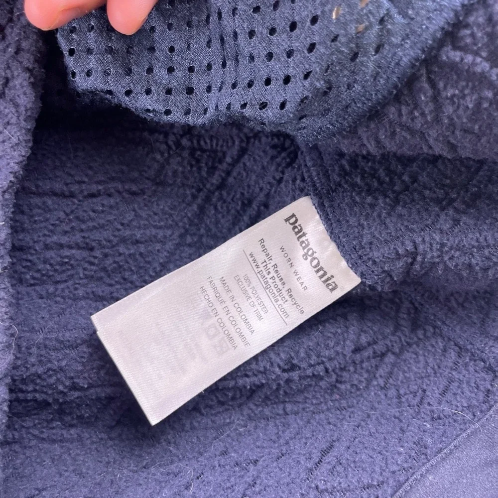 Patagonia Zip Fleece Jacket Navy Blue Smolder Blue 25101 XS